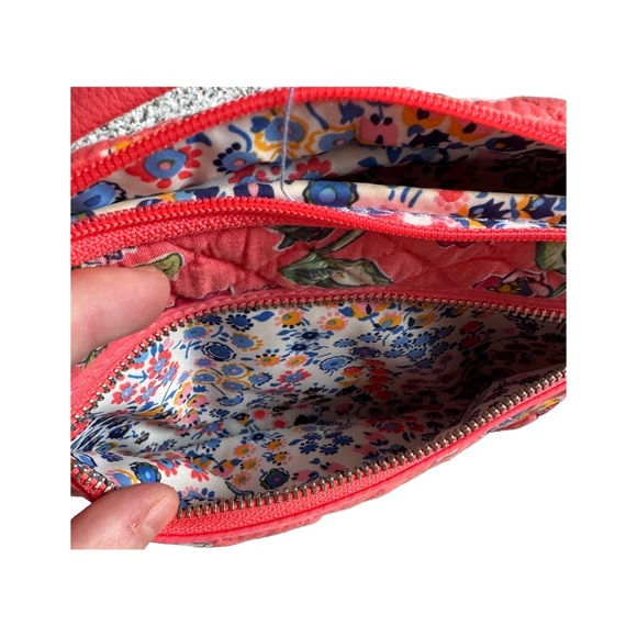 Vera Bradley Coral Floral Quilted Crossbody Purse - Picture 3 of 7